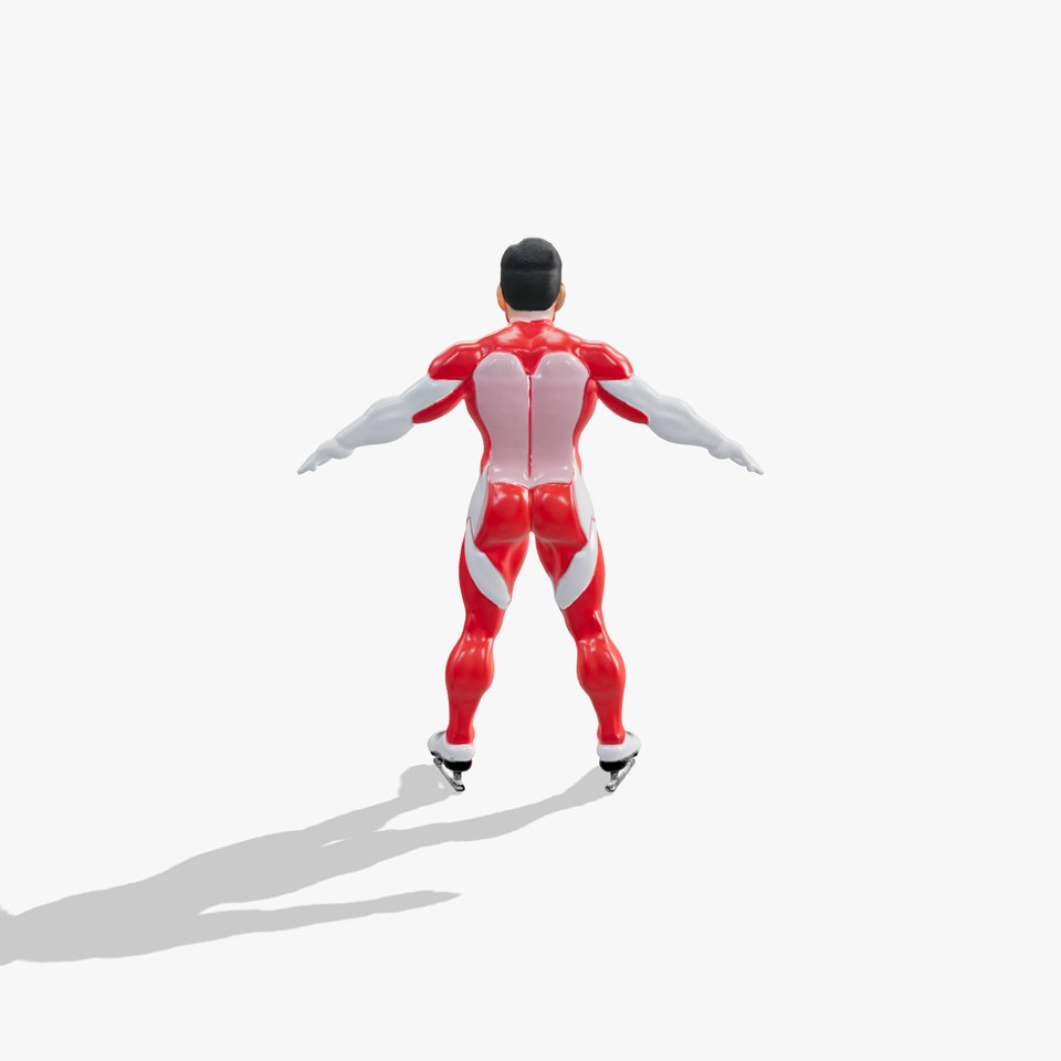 Speed Skater Character Model Rigged and Animated viewer poster