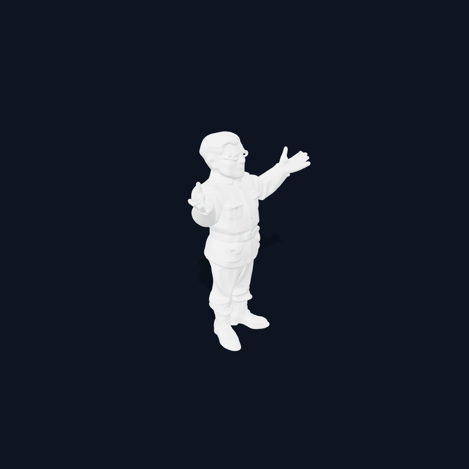 Animated Rigged Military Officer Character Model for Games and Cinematics