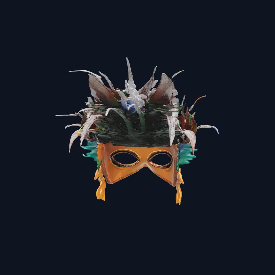 Venetian Peacock Feather Mask Model Pack