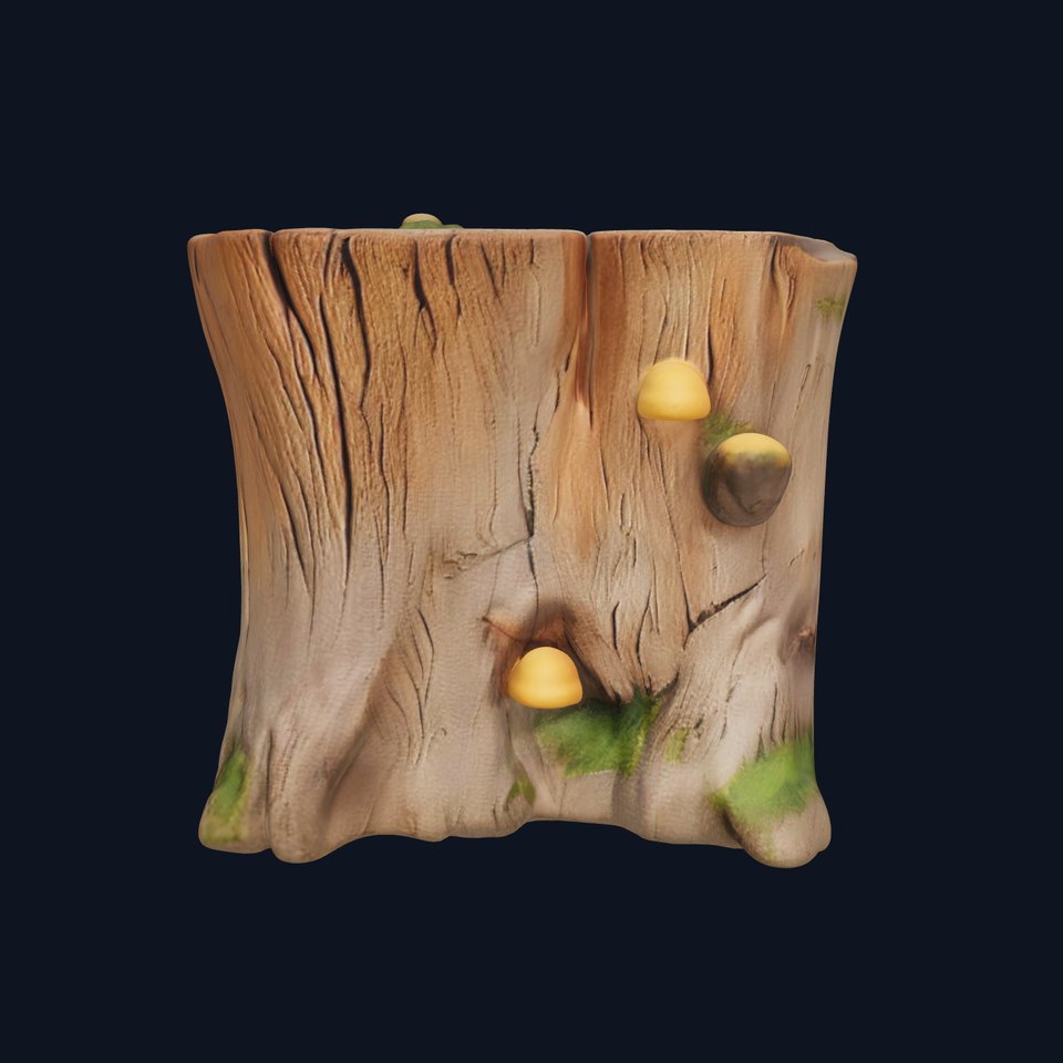 Mossy Tree Stump with Fungi Model Pack