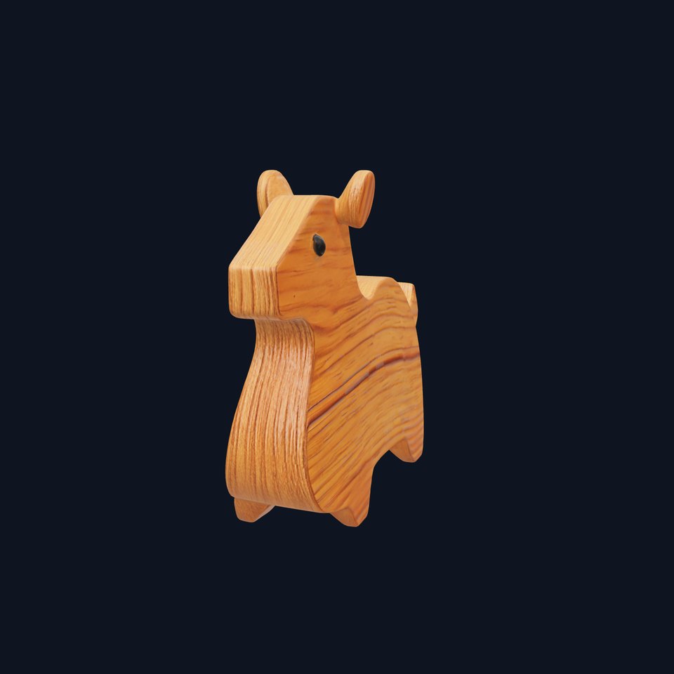 Wooden Animal Toy Model Pack