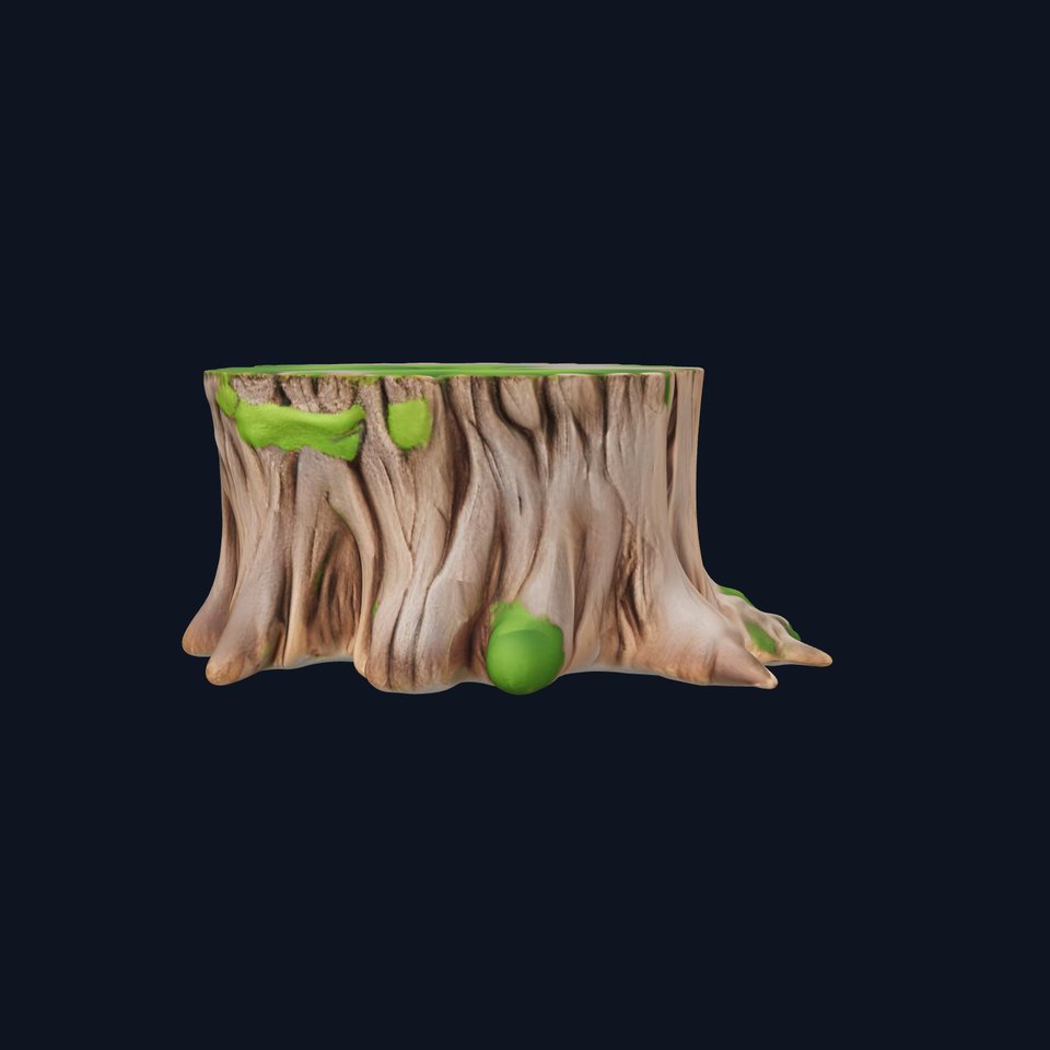 Mossy Tree Stump model pack