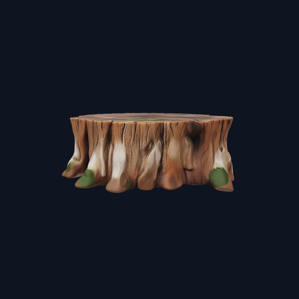 Tree Stump with Moss Model Pack for Natural Environments