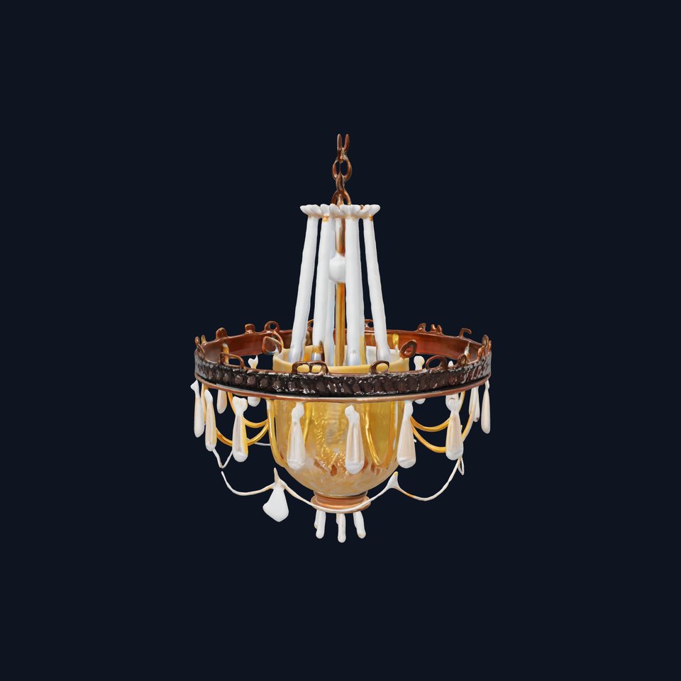 Elegant Crystal Chandelier Model Pack with Detailed Design