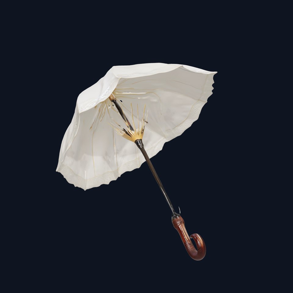 Elegant Lace Parasol Model Pack