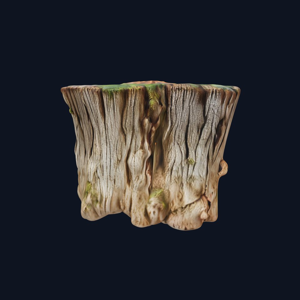 Mossy Tree Stump Model Pack with Natural Details