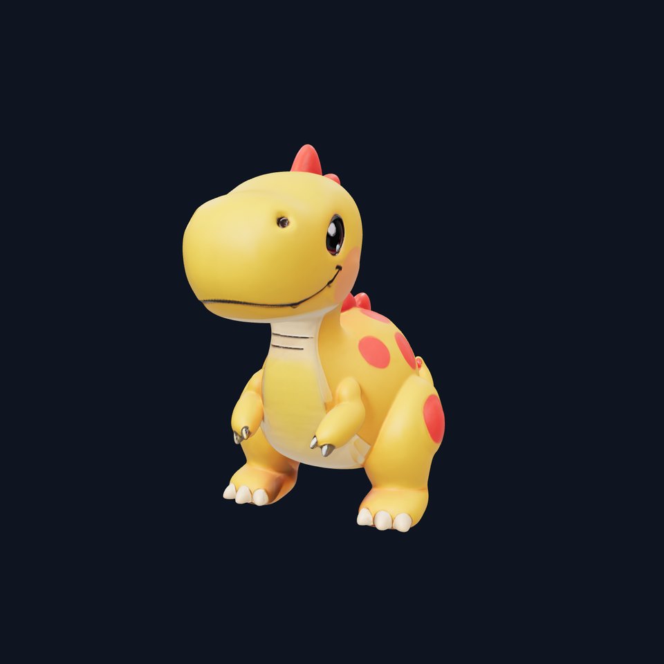 Smiling Dinosaur Character Model Pack
