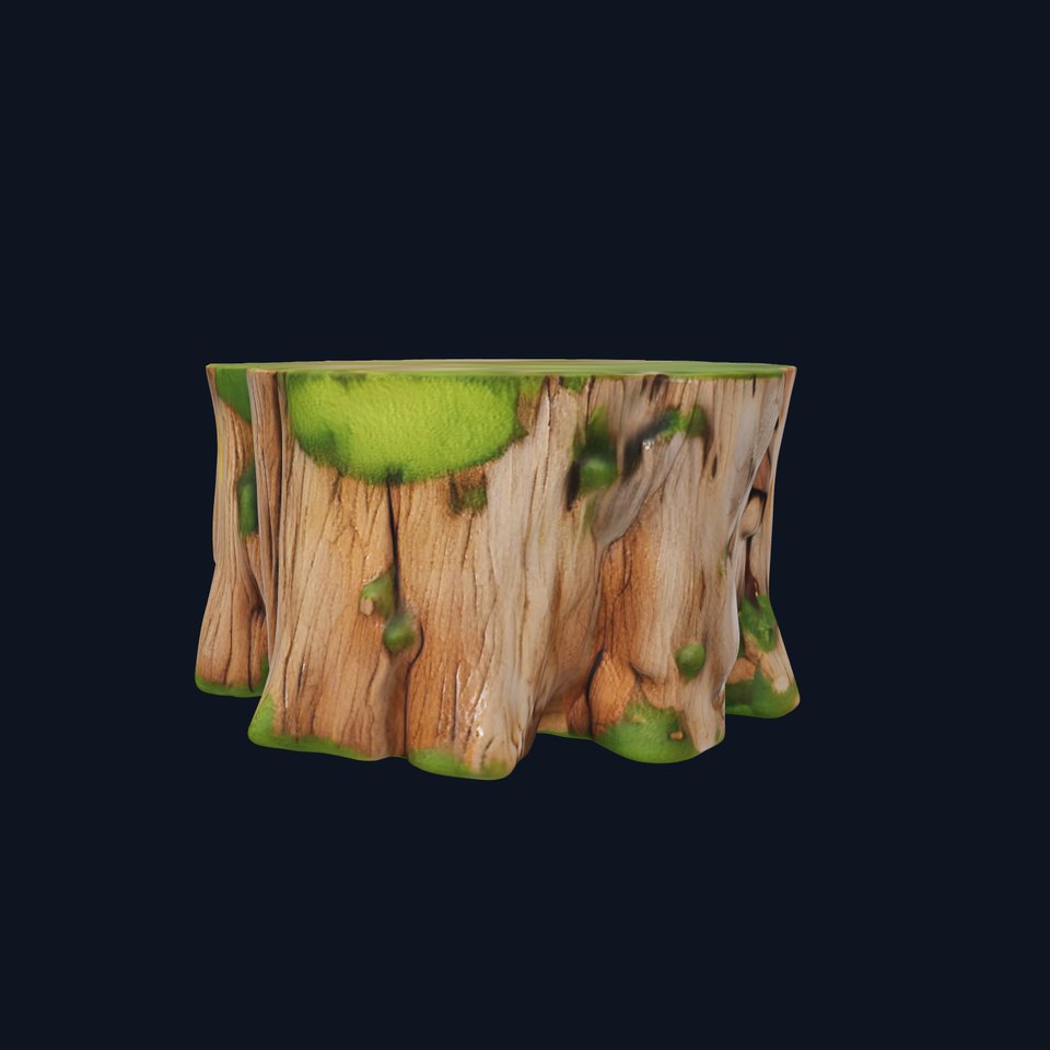 Mossy Tree Stump Model Pack