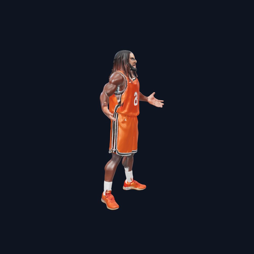 Rigged and Animated Basketball Player Character Model