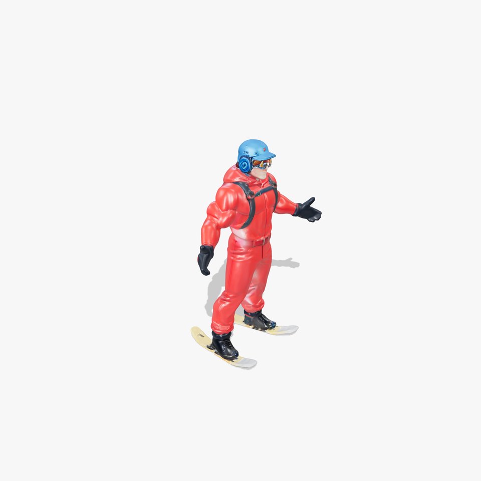 Snowboarder Champion Rigged and Animated D Character Model