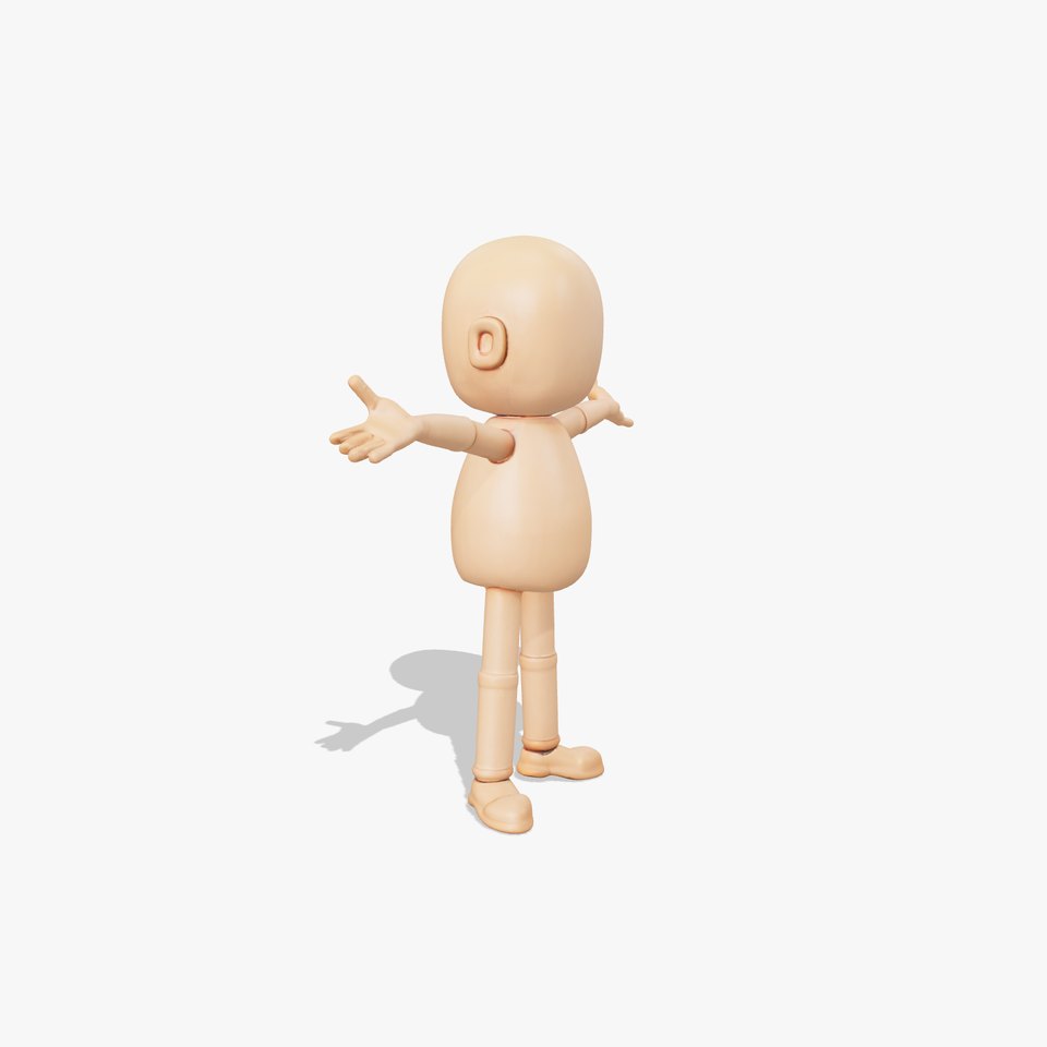Simple Stylized Character Model Rigged and Animated