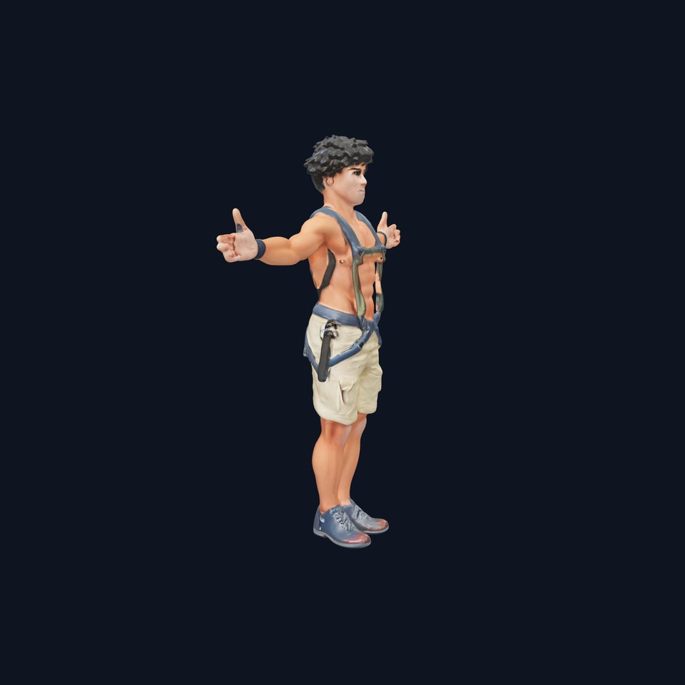 Explorer Adventurer Rigged and Animated Character Model