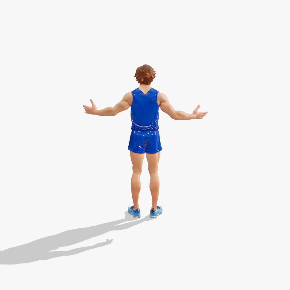 Athletic Runner D Character Model  Rigged and Animated viewer poster