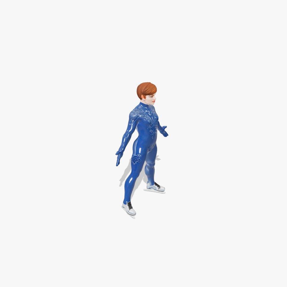 Elegant Ice Skater Character Model  Rigged and Animated