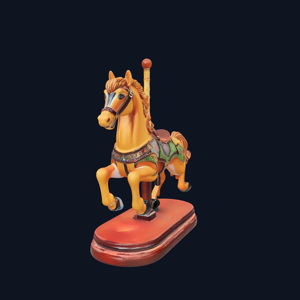 Classic Carousel Horse Model Pack with Ornate Detailing