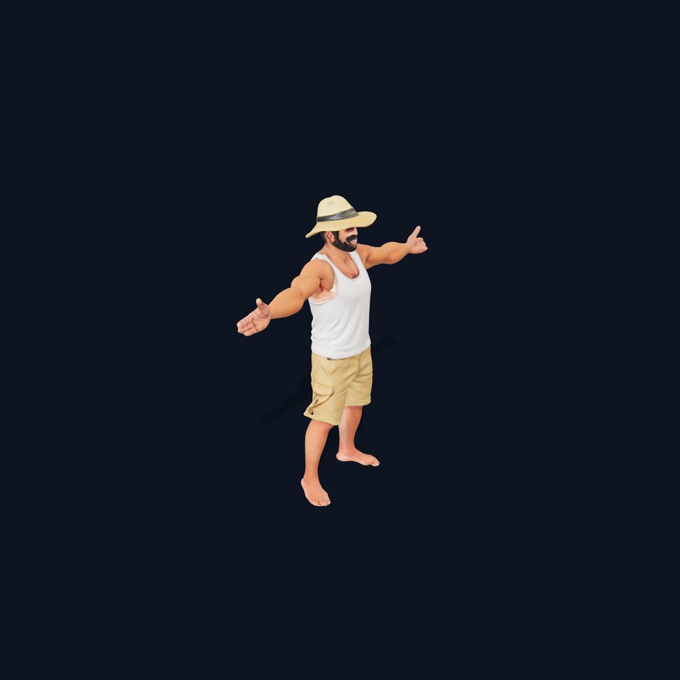 Explorer Character Rigged and Animated with PBR Textures