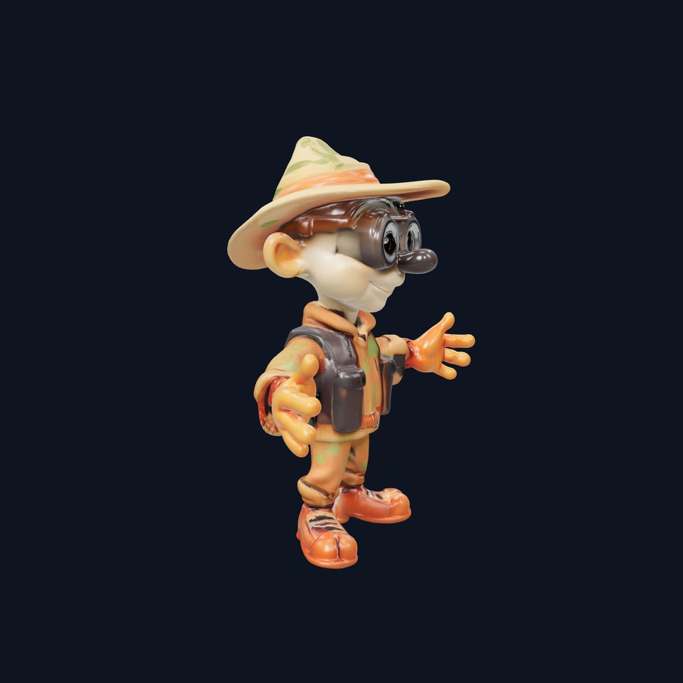Adventurer Character Rigged and Animated with Explorer Outfit