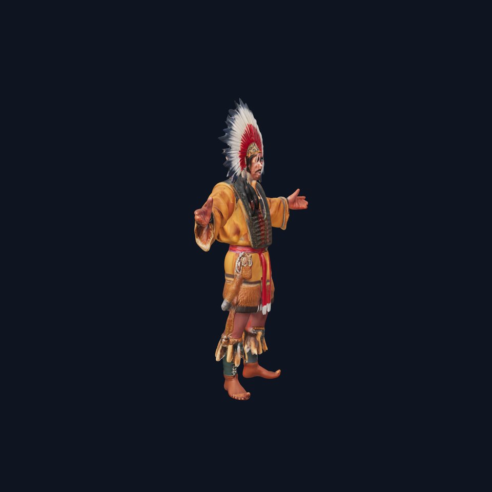 Warrior Chief Rigged and Animated D Character Model