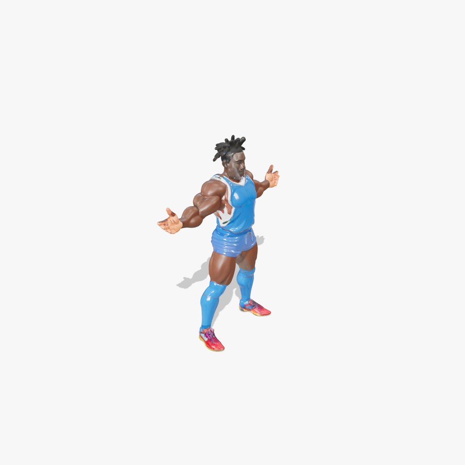 Athletic Male Rigged and Animated Character Model viewer poster