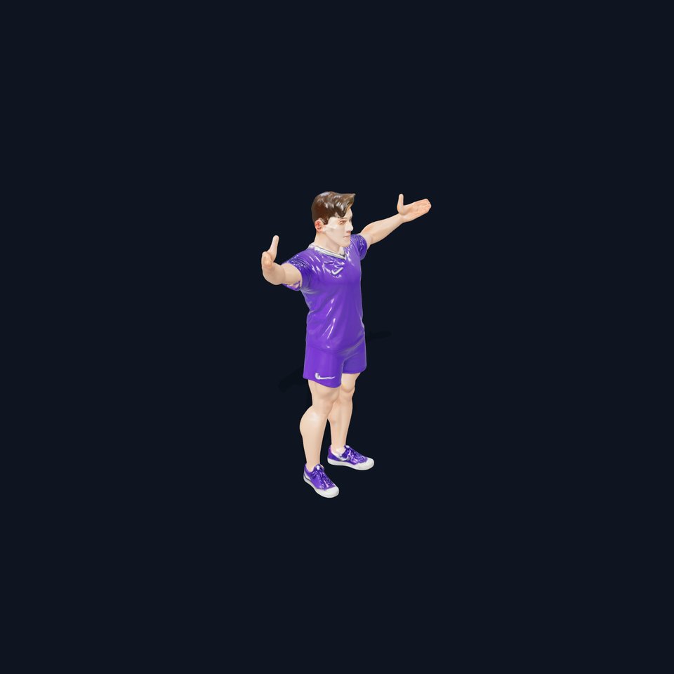 Male Soccer Player Character Rigged and Animated