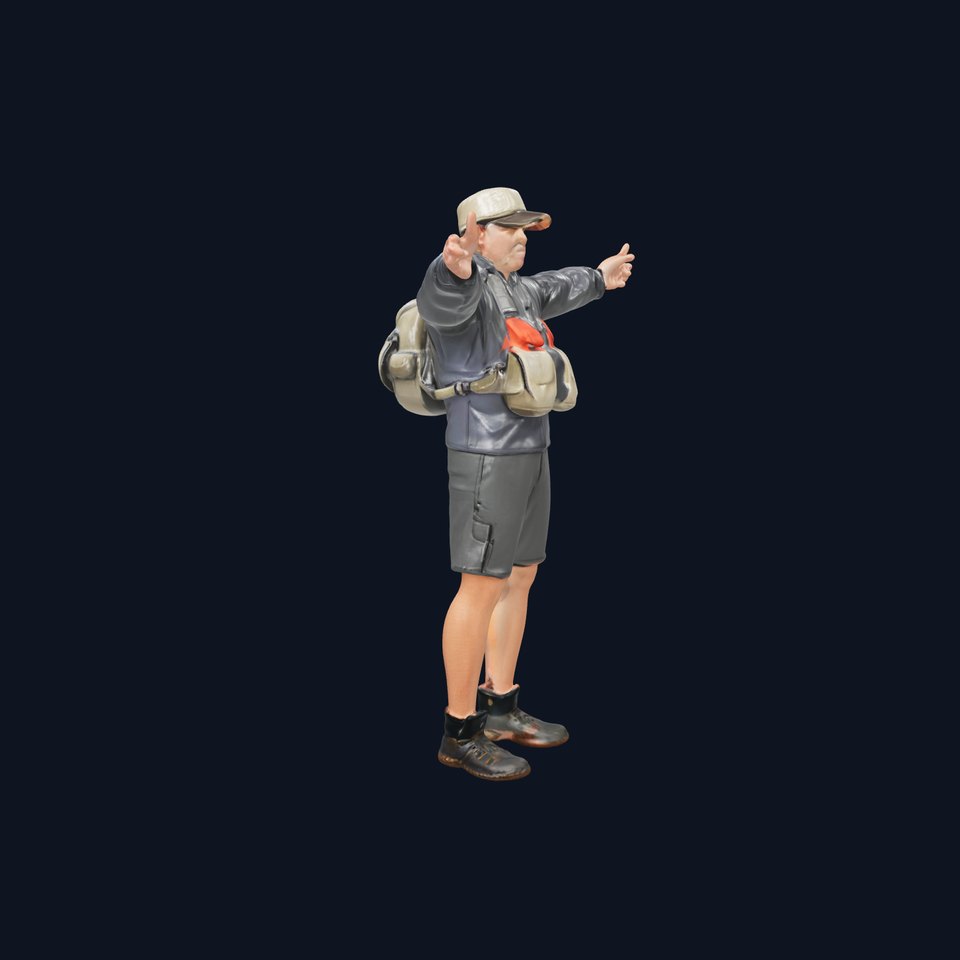 Outdoor Explorer Rigged and Animated D Character Model