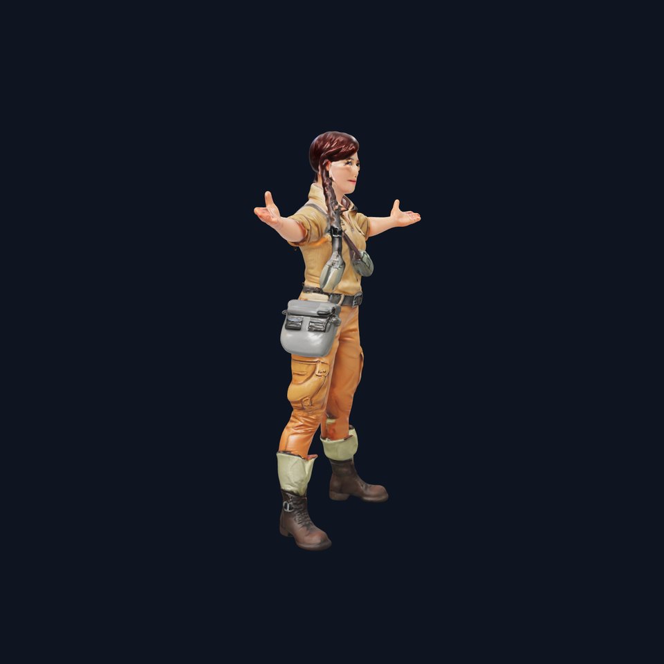 Explorer Character Rigged and Animated with Adventure Outfit