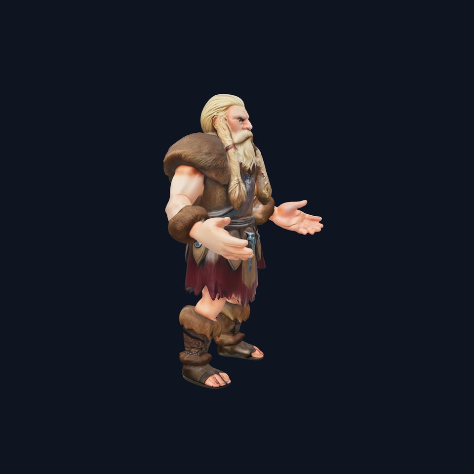 Viking Warrior Character Rigged and Animated