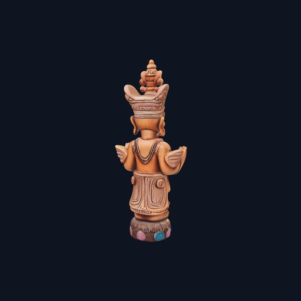 Ornate Wooden Sculpture Model Pack