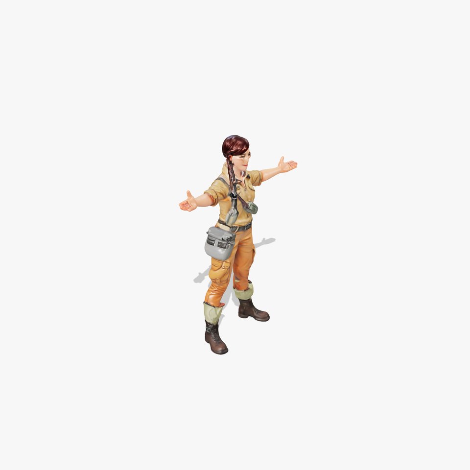 Adventurer Female Character Rigged and Animated