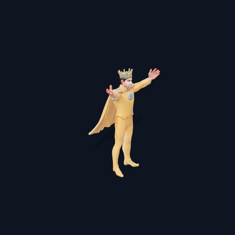 Golden King Character Model  Rigged and Animated