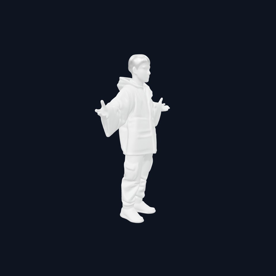 Urban Explorer Rigged and Animated D Character Model in Reflective Gear