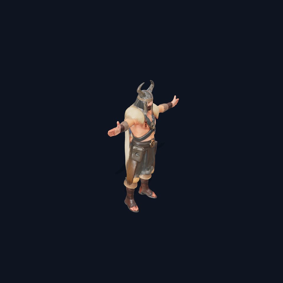 Viking Warrior Character Rigged and Animated