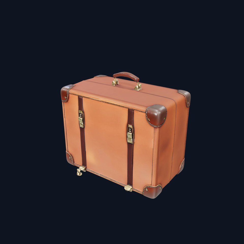 Vintage Leather Suitcase Model Pack