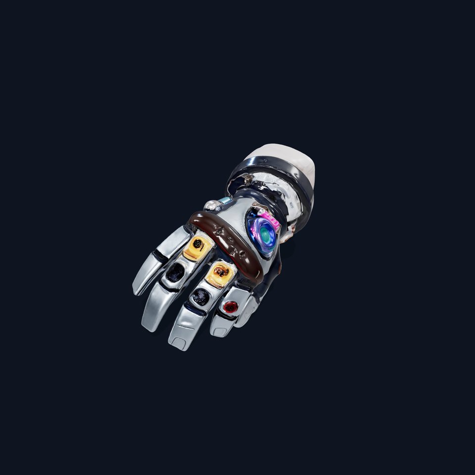 Futuristic Robotic Hand Model Pack with LED Elements