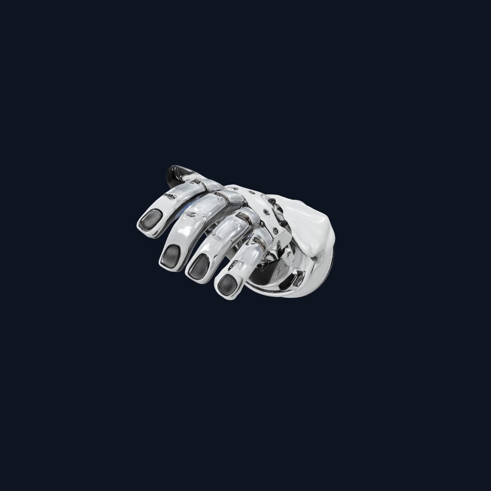 Futuristic Robotic Hand Model Pack with Articulated Fingers
