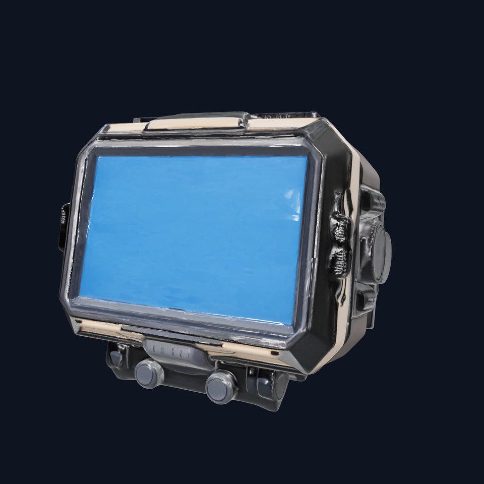 Futuristic Wrist Device Model Pack with Interactive Features