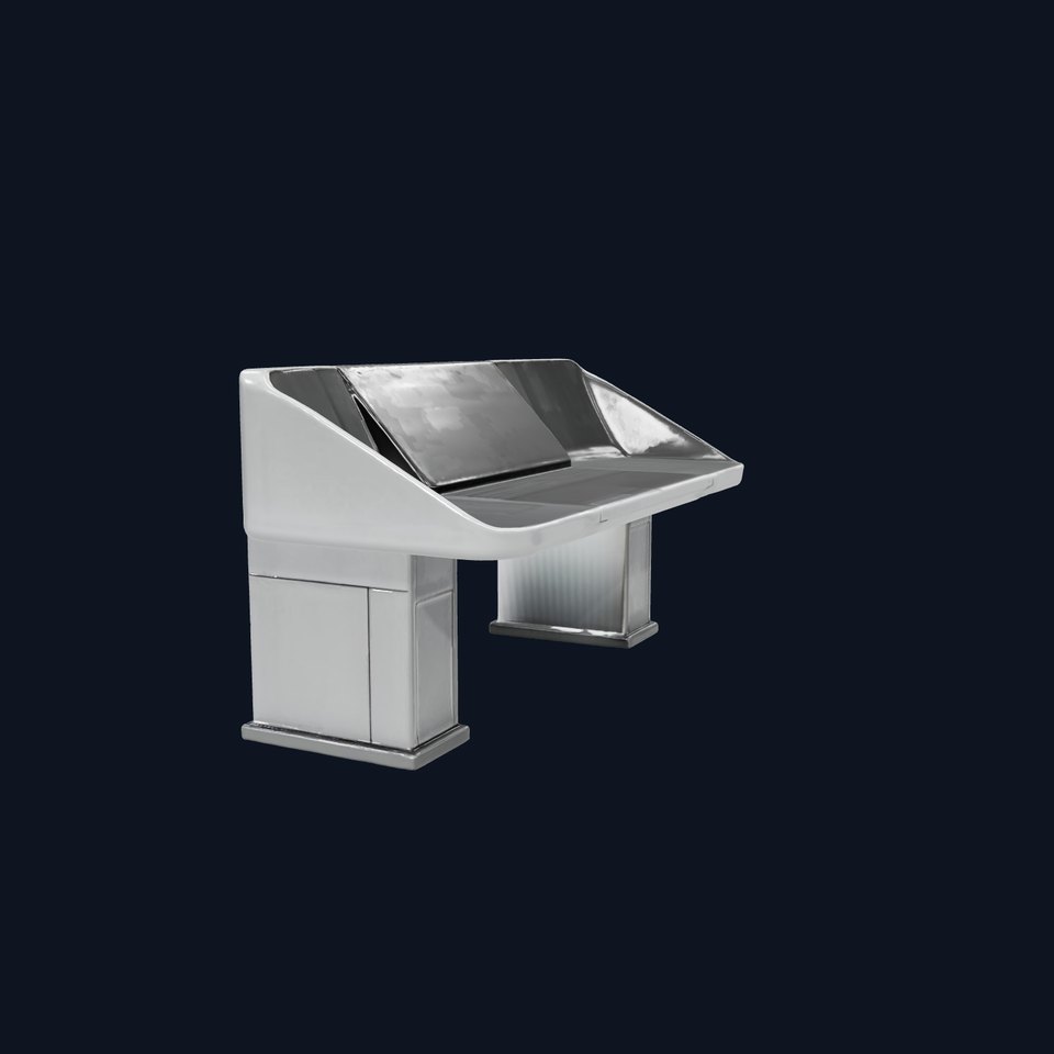 Modern Control Desk with Screen model pack