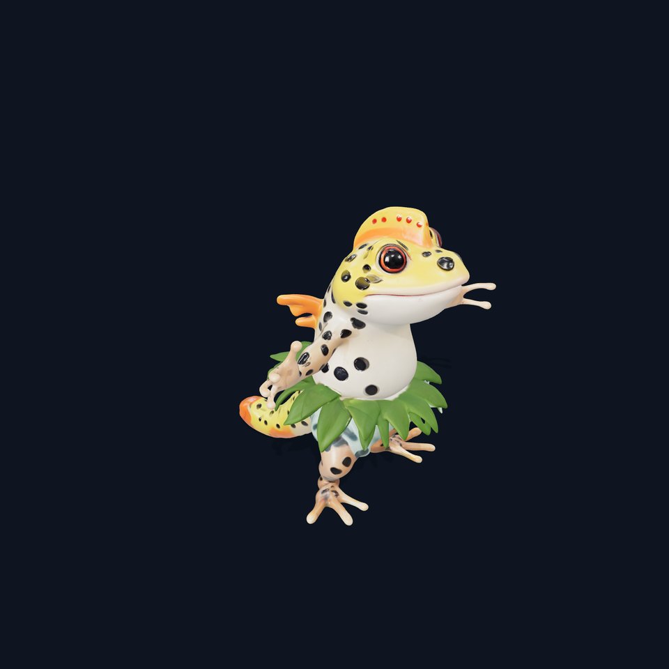 Spotted Tropical Frog Character Model Rigged and Animated viewer poster