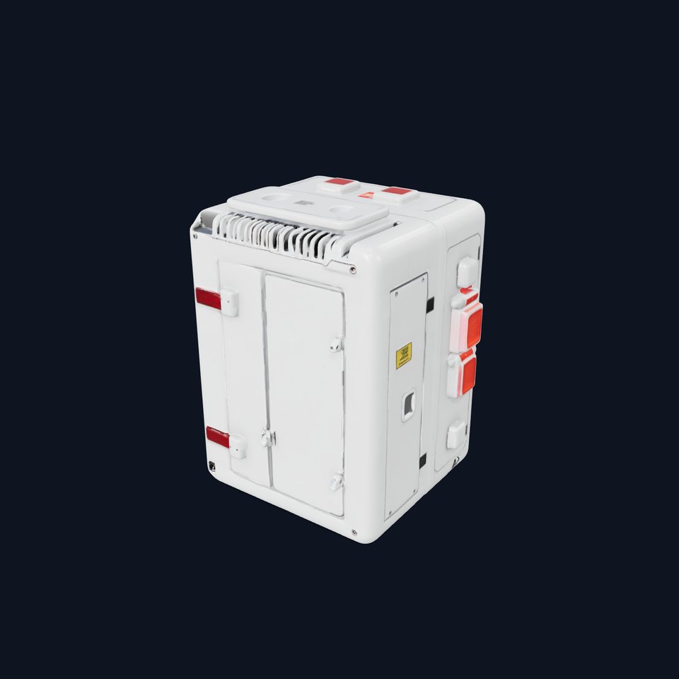 White Utility Box Model Pack with Red Indicators viewer poster