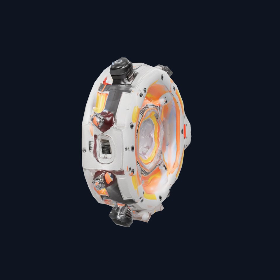 Futuristic Mechanical Device Model Pack with Glowing Details