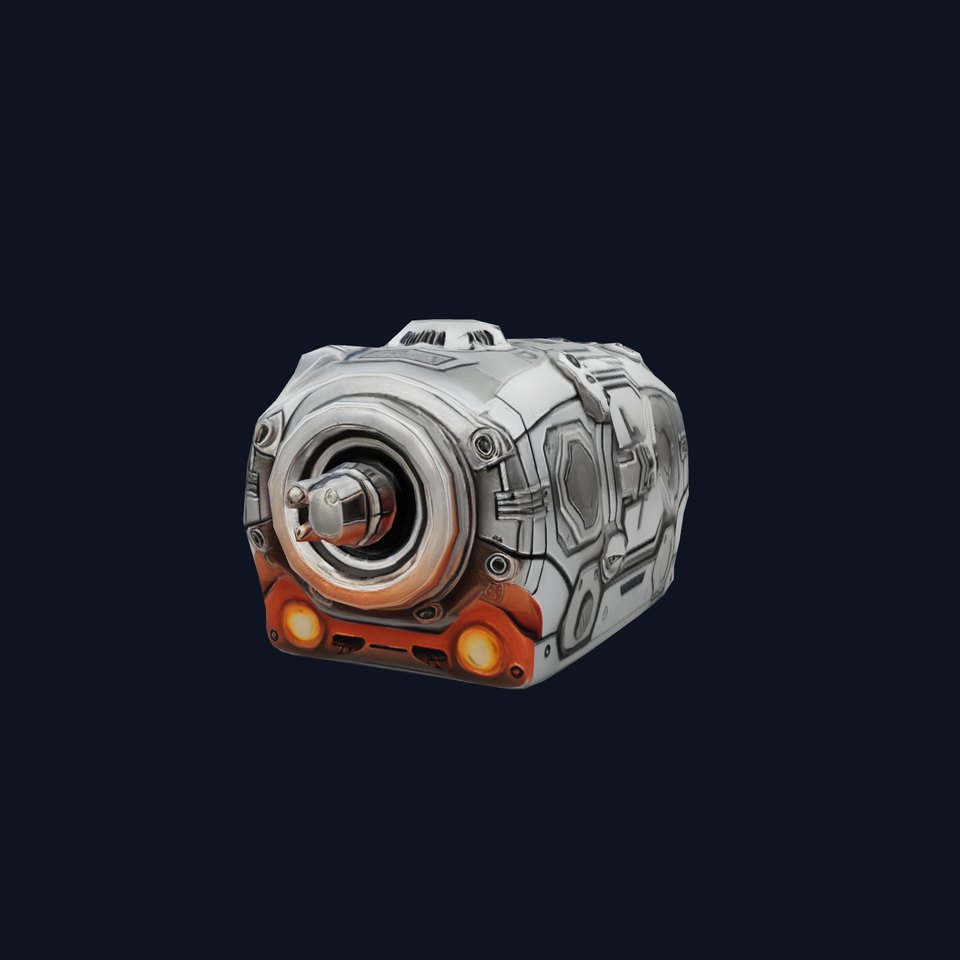 Futuristic Mechanical Cylinder Model Pack