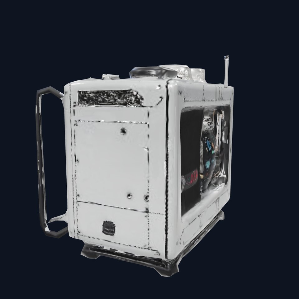 Futuristic Industrial Generator Model Pack with Detailed Console