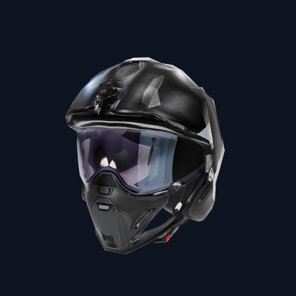 Futuristic Motorcycle Helmet Model Pack
