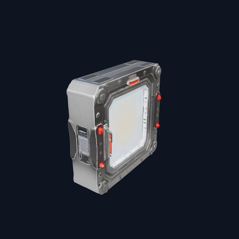 Futuristic Space Door with LED model pack