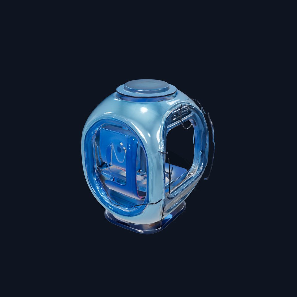 Futuristic Pod model pack with LEDs