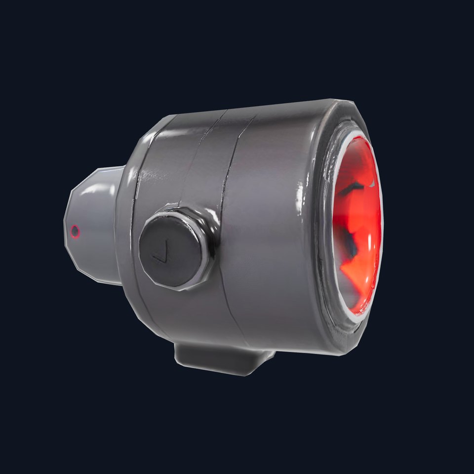 Futuristic Red Light Device Model Pack for Applications