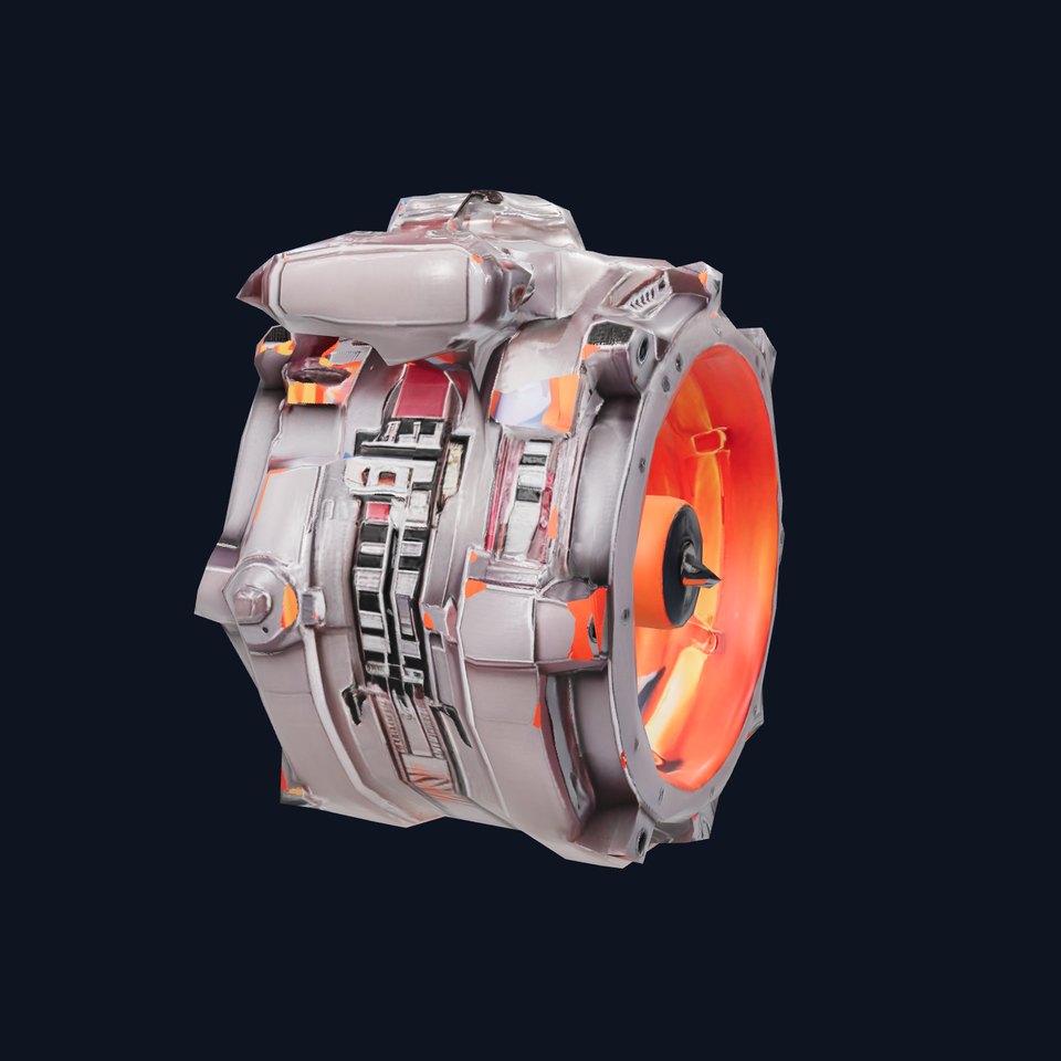 Futuristic Engine Core model pack with glowing elements