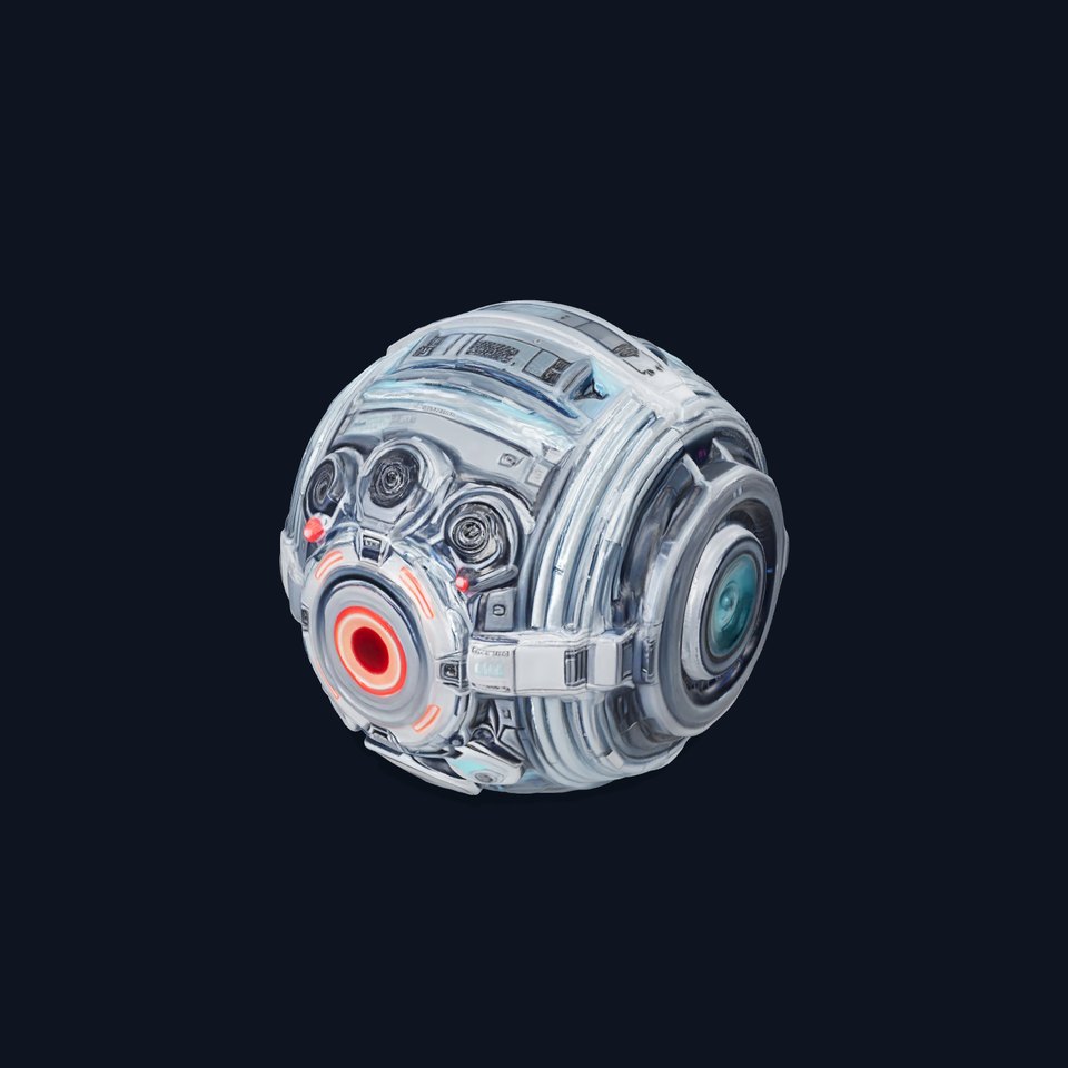 Futuristic Surveillance Orb Drone Model Pack