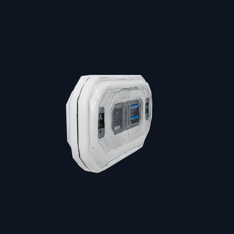 Futuristic Control Panel Model Pack with Interactive Displays