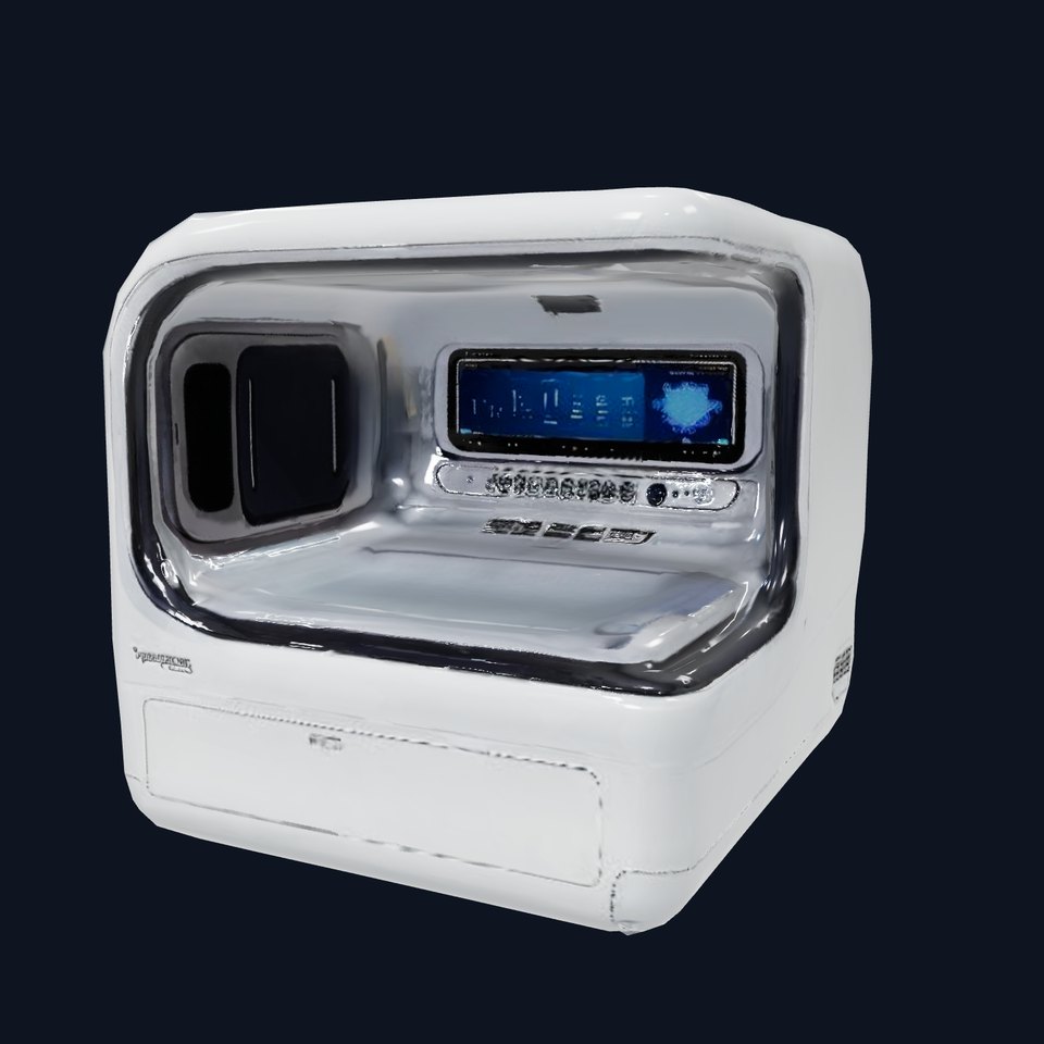 Futuristic Microwave Oven model pack with interactive touchscreen